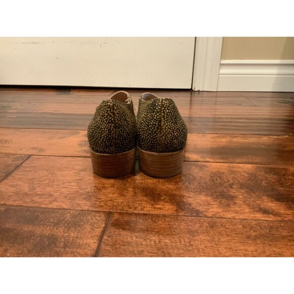 Madewell Black & Tan Spotted Dyed Calf Hair Cut-Out Ankle Booties, Size 7.5 (US) - Picture 6 of 8